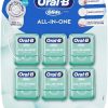 Oral-B Glide Mint All-in-One Dental Floss, 48 Yards Each (Pack of 6)
