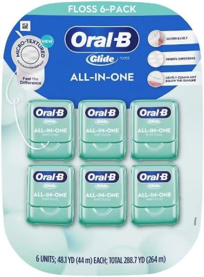 Oral-B Glide Mint All-in-One Dental Floss (48 Yards, Pack of 6) wholesale