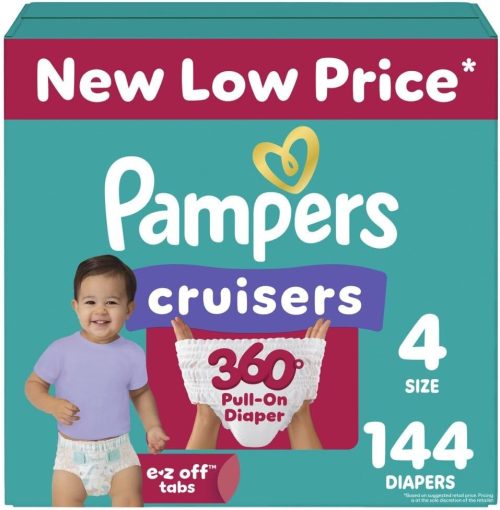 Pampers Diapers - Cruisers 360 - Size 4, 144 Count