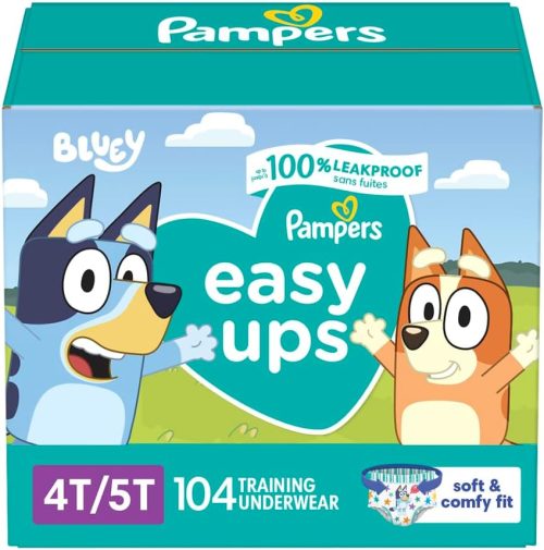 Pampers Training Pants - Easy Ups Boys & Girls Bluey - Size 4T-5T, 104 Count