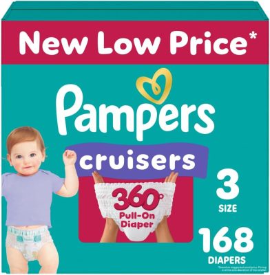 Pampers Diapers Cruisers 360 Size 3, 168 Count wholesale