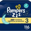 Pampers ZZZ Overnight Diapers, Size 3 (16-28 lbs), 116 Count
