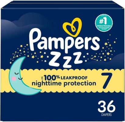 Pampers ZZZ Overnight Diapers Size 7 (41+ lbs) 36 Count wholesale