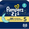 Pampers ZZZ Overnight Diapers, Size 5 (27+ lbs), 88 Count
