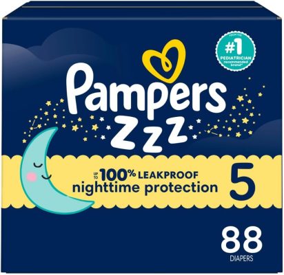 Pampers ZZZ Overnight Diapers Size 5 (27+ lbs) 88 Count wholesale