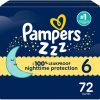 Pampers ZZZ Overnight Diapers, Size 6 (35+ lbs), 72 Count