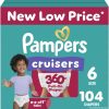 Pampers Diapers - Cruisers 360 - Size 6, 104 Count