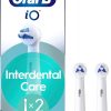 Oral-B iO Interdental Clean, Genuine Round Brushes Pack of 2 White