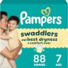 Pampers Swaddlers Diapers, Size 7 (26-50 lbs), 88 Count