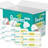 Pampers Sensitive Baby Wipes, Water Based, Hypoallergenic and Unscented, 8 Flip-Top Packs, 4 Refill Packs (1008 Wipes Total)