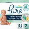 Pampers Pure Protection Baby Diapers, Size 2 (12-18 lbs), 186 Count