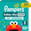 Pampers Diapers - Baby Dry - Size 2, 234 Count