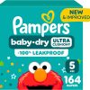 Pampers Diapers - Baby Dry - Size 5, 164 Count