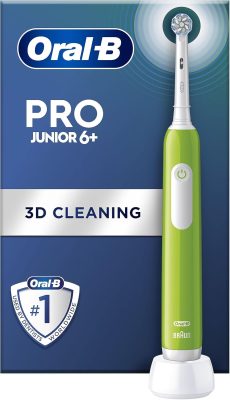 Oral-B Pro Junior Electric Toothbrush (Ages 6+) Green Handle wholesale