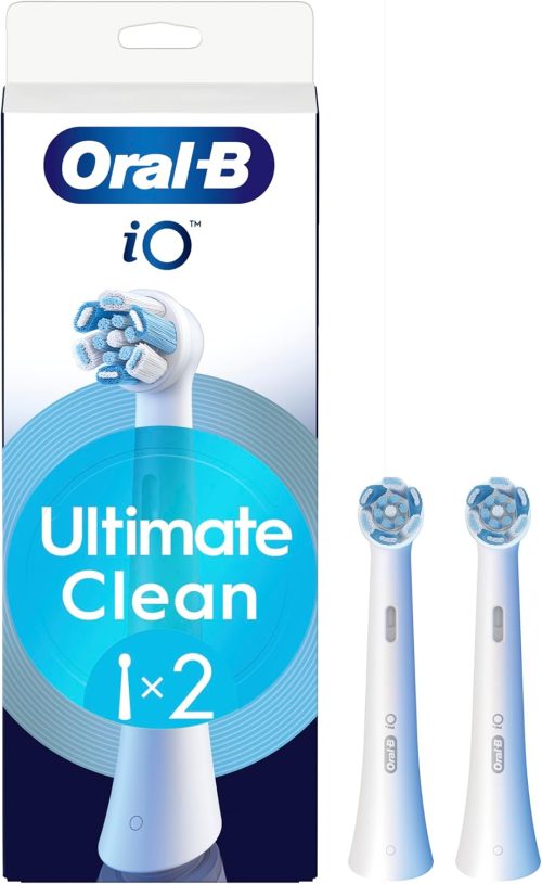 Oral-B iO Series Ultimate Clean, Original Replacement Round Brush Heads Pack of 2 White