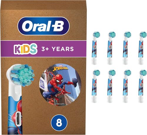 Oral-B Pro Kids Toothbrush Heads Featuring Spiderman, Pack of 8