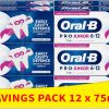 Oral-B Pro Junior Toothpaste, 900ml (75 ml x 12) 6-12 Years