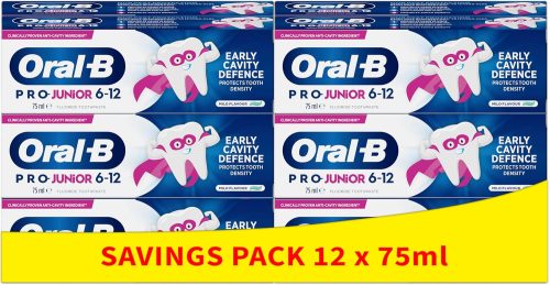 Oral-B Pro Junior Toothpaste, 900ml (75 ml x 12) 6-12 Years