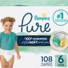 Pampers Pure Protection Baby Diapers, Size 6 (35+ lbs), 108 Count