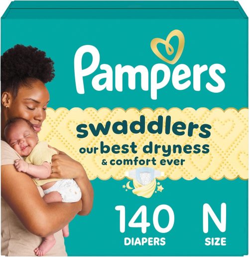Pampers Swaddlers Diapers, Size 0 140 Count