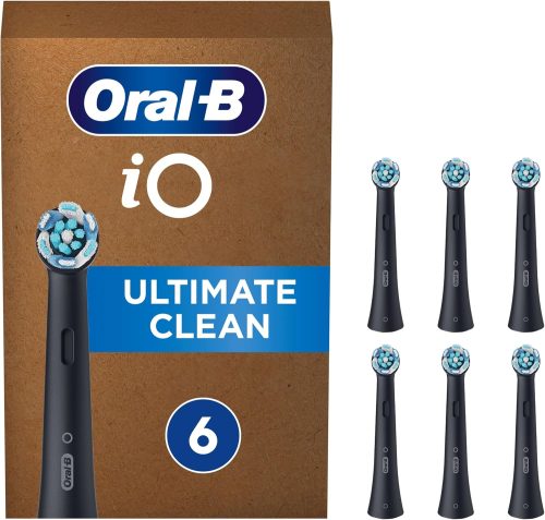 Oral-B iO Ultimate Clean Original Electric Toothbrush Head Black Pack of 6