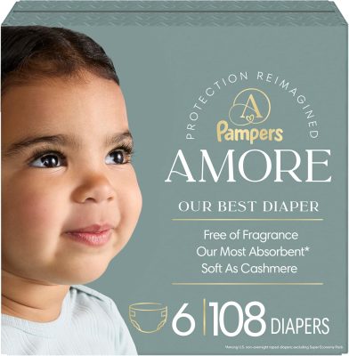 Pampers Amore Size 6 (23-44 lbs) 108 Count wholesale