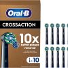 Oral-B Pro Cross Action Original Electric Toothbrush Heads, Black, Pack of 10