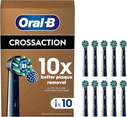 Oral-B Pro Cross Action Toothbrush Heads Black - 10 Pack wholesale
