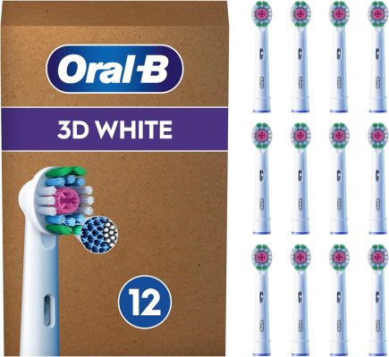 Oral-B Pro 3D White Toothbrush Heads Pack of 12 wholesale