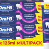 Oral-B Advanced Sensitivity Protection Toothpaste 4 x 125ml Multipack