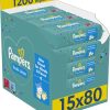 Pampers Fresh Clean Baby Wipes 15 Packs of 80 Wipes Equals to 1200 Baby Wet Wipes