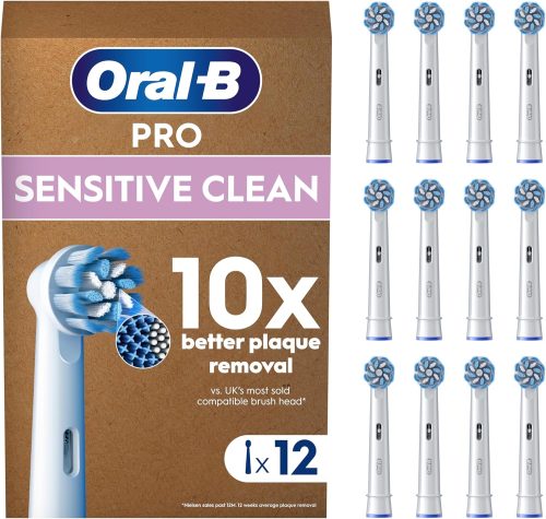 Oral-B Pro Sensitive Clean Original Electric Toothbrush Head Pack 12 Pack White