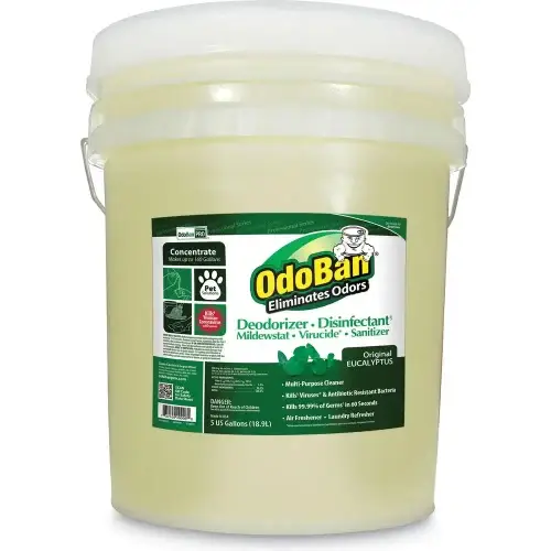 OdoBan Professional Deodorizer Disinfectant Concentrate – Eucalyptus, 5 Gallon