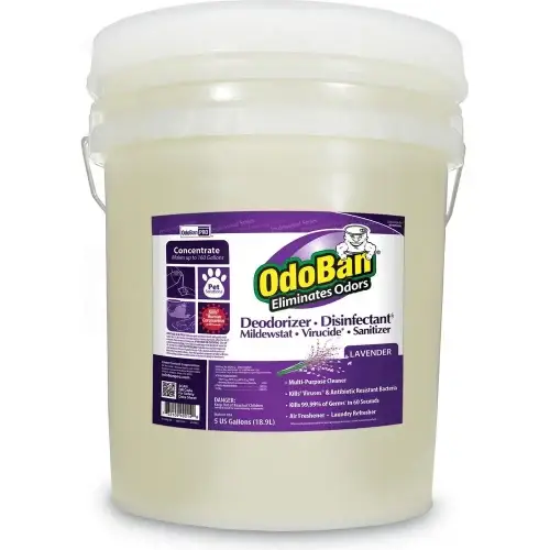 OdoBan Professional Deodorizer Disinfectant Concentrate – Lavender, 5 Gallon
