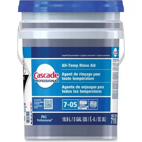 Cascade Professional All-Temp Rinse Aid – Unscented, 5 Gallon