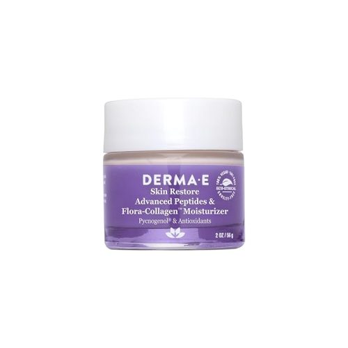 DERMA-E Advanced Peptides And Vegan Flora-Collagen Moisturizer 2 Oz