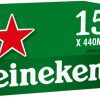 Heineken Lager Beer Cans, 15x 440ml