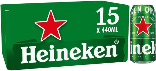 Heineken Lager Beer Cans, 15x 440ml