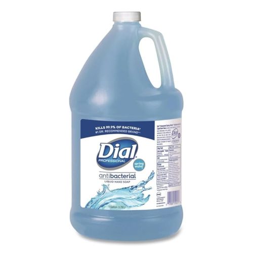 Dial 15926EA Antibacterial Liquid Hand Soap Spring Water Scent, 1 Gal Bottle