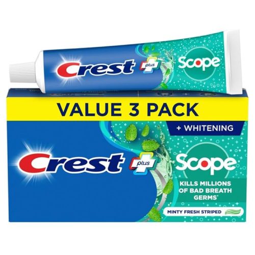 Crest + Scope Whitening Toothpaste - Pack Of 3, 5.4 Oz Tubes