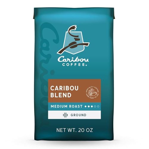 Caribou Coffee, Medium Roast Ground Coffee Caribou Blend 20 Ounce Bag