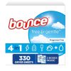 Bounce Free And Gentle Dryer Sheets For Sensitive Skin Unscented, 330 Count
