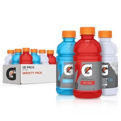 Gatorade Thirst Quencher, Fruit Punch, Glacier Cherry Cool Blue Variety Pack 12 Fl Oz Pack Of 18 wholesale