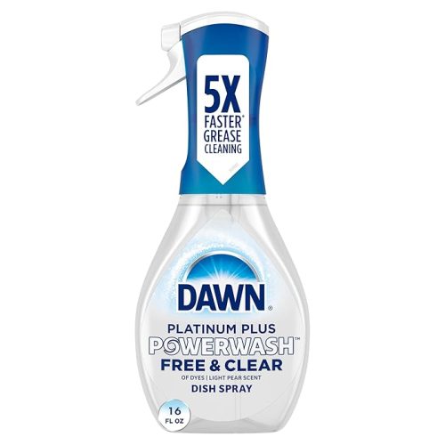 Dawn Powerwash Free & Clear Light Pear Dish Spray, Dish Soap Starter Kit, 16 Fl Oz
