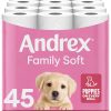 Andrex Family Soft Toilet Tissue 45 Rolls