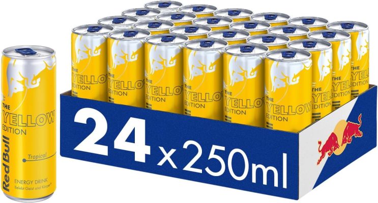 Red Bull Energy Drink Yellow Edition 24 x 250 ml Tropical Flavoured Drinks wholesale