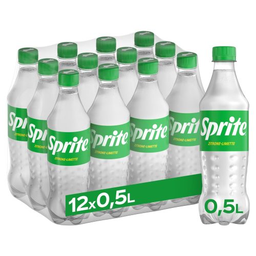 Sprite , Maximum Refreshment with Lime and Lemon Flavour in Practical Bottles, 12 x 500 ml