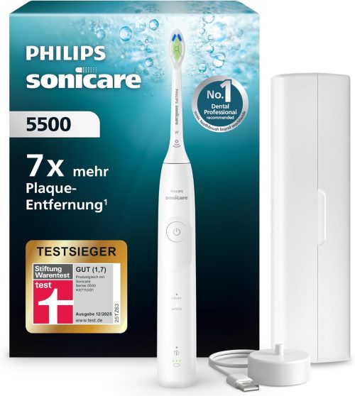 Philips Sonicare HX7110/02 5500 Electric Toothbrush White, Model HX7110/02