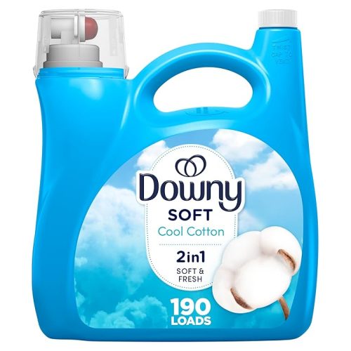Downy Soft, 2 In 1 Soft And Fresh Liquid Fabric Softener, Cool Cotton, 140 Fl Oz, 190 Loads