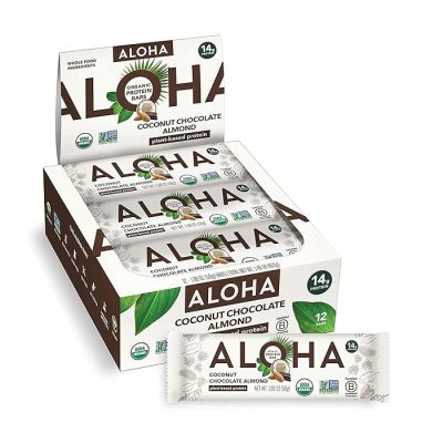 ALOHA Organic Plant Based Protein Bars Chocolate Coconut Almond 12 Count wholesale